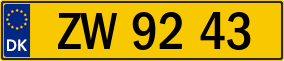 Trailer License Plate